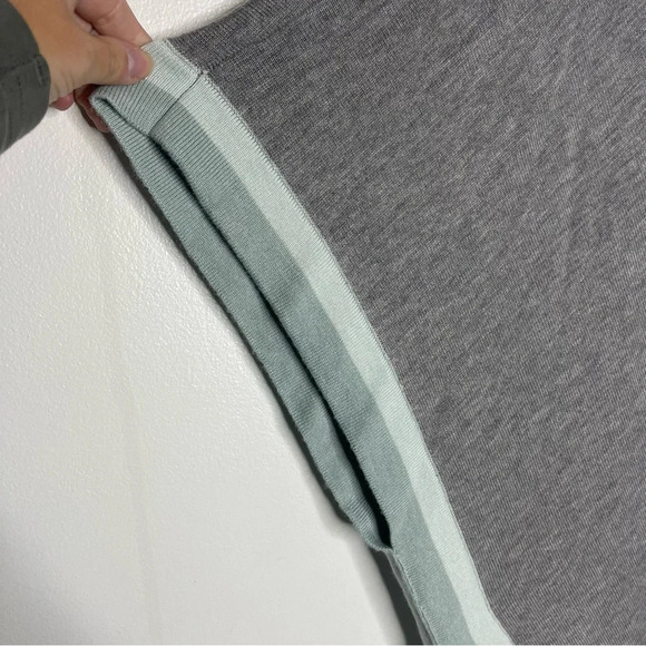 Chico's Tipped Ruana Wrap Gray Blue Cardigan Sweater Size Large XLarge - Picture 5 of 6